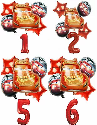 DISNEY CARS LIGHTENING McQUEEN Age Number Balloons Sets Party FOIL HELIUM  • £9.99