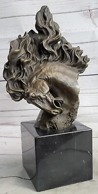 Handmade Bronze Horse Sculpture On Marble Base Art Deco  Signed Milo • $249