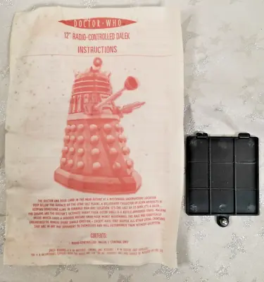 DR WHO Radio Controlled 12  Dalek Character Instructions & Battery Cover Only • £9.99