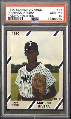 1990 Diamond Cards Tampa Yankees #17 Mariano Rivera PSA 10 Gem Mint • $1299.99