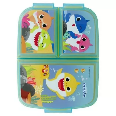 £12 • Buy Baby Shark Kids Character 3 Compartment Sandwich Lunch Box Licenced Item