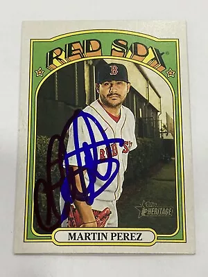 2021 Topps Heritage Boston Red Sox Martin Perez Autographed Card #62 Signed Auto • $9.99