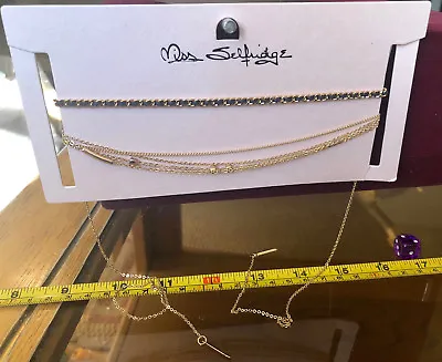 Necklace Choker Jewellery Gold Miss Selfridge Beautiful RRP £14 • £4.49