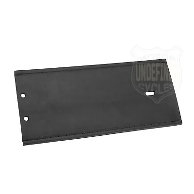 Motorcycle Gas Tank Panel Bib Black Plain Leather For Harley Softail FLSTF FXSTS • $15.63