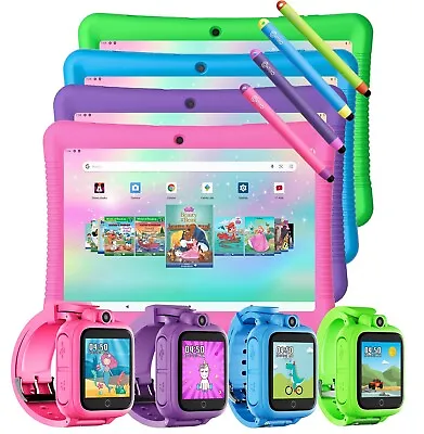 Contixo K102 10  Inch Kids Tablet & KW1 Smart Watch Camera Apps & Games Ages 3+ • $99.99