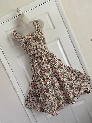 £11.50 • Buy EXQUISITE MONSOON SIZE 14/16 DITSY BLOOMS FIT & FLARED 1950's STYLE PARTY DRESS