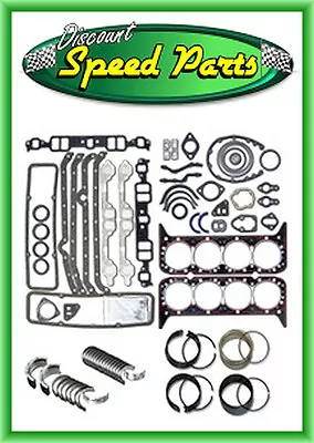 Enginetech 1969-1985 SBC Chevy Marine Mercruiser 350 5.7L Engine Rering Kit • $242.17