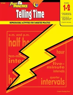 POWER PRACTICE TELLING TIME (MATH POWER PRACTICE) By Molly Lorden **Excellent** • $17.75
