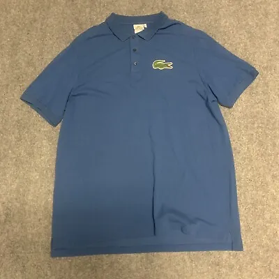 Lacoste Size 9L Blue Short Sleeve Mens Polo Shirt Big Croc • $25.88