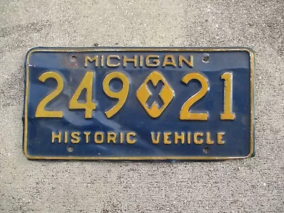 Michigan  Historic Vehicle License Plate  # 249  21 • $15