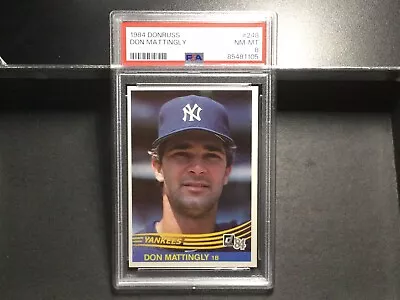 1984 Donruss #248 Don Mattingly Rookie Baseball Card PSA 8 Near Mint-Mint • $85