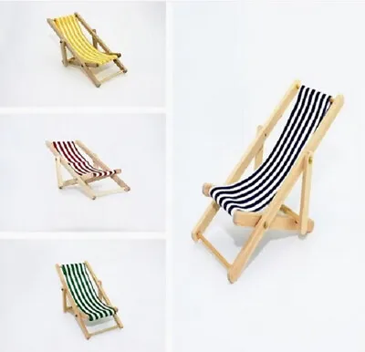 Dollhouse Miniature Beach/Pool Chairs - 1:12 Scale - Choice Of 1 • $4.49