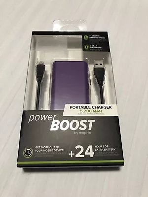 NEW Mophie Power Boost 5200 MAh Portable Charger Purple 100% Authentic • $24.99