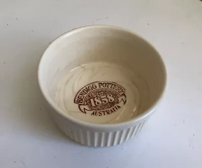 Bendigo Pottery Ramekin Bowl 5.5cm Tall Beige Vintage Used • $10