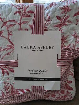 Laura Ashley Full/Queen  Faye Toile  Quilt Set With 2 Standard Shams New • £82.04