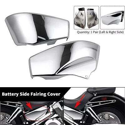 Chrome Battery Side Fairing Covers Mount For Honda VTX1800F1/2/3 VTX1800N1/2/3 • $29.68