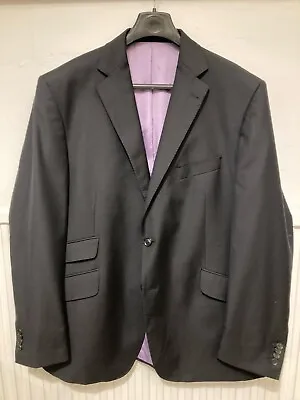 JAGUAR 100% Wool Blazer Jacket Black Size 46R • £29.99