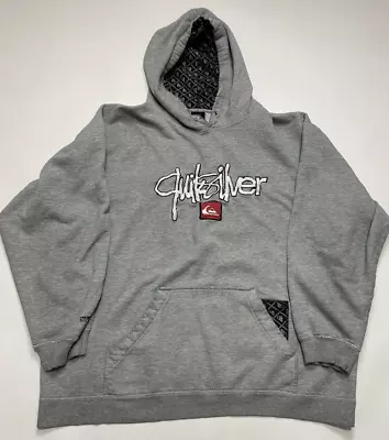 Vintage Quicksilver Pullover Hoodie Men's XL Embroidered Logo Y2K Surf Skate • $31.99