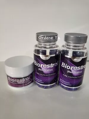 Biorestrol Resveratrol  Antioxidante Moinsage Regenex Collagen 120 Caps & Cream • $22