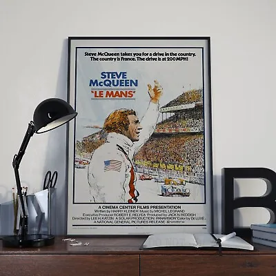 Vintage Le Mans Steve McQueen Racing Movie Film Poster Print Picture A3 A4 • £9.88