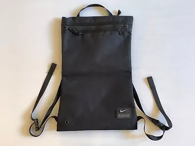 Nike Utility Black Training Gym Sack Bag Running Casual EDC Pack Backpack • $79