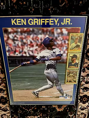 VTG Ken GRIFFEY Jr 1989 Mariners Starline POSTER 20 X16  Original Frame W/CARDS • $299.95