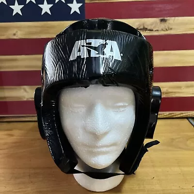 ATA Martial Arts Taekwondo Karate Helmet Head Gear Adult Size XL Black • $9.99