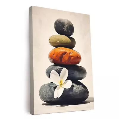 Zen Stones Basalt Printed Canvas Wall Art Perfect For Home Decor • $59.99