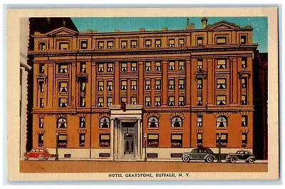 C1940s Hotel Graystone Exterior Roadside Buffalo New York NY Unposted Postcard • $9.98