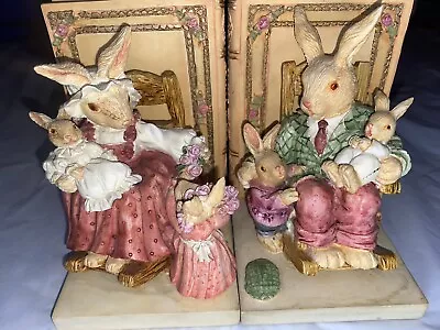 Vintage Seymore Mann Collectible Bunny Tales Rabbit Bookends • $45