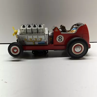 Vintage 1950's Daiya Japan V8 Roadster Tin Toy Litho Battery Toy • $200