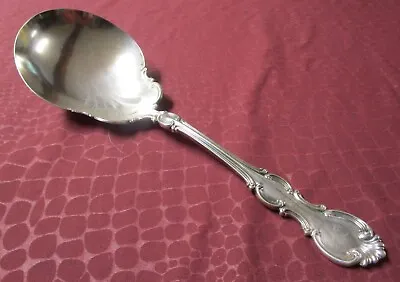 TROY Large Serving Spoon Silverplate Embossed Shell 1902 No Monograms          G • $27.50