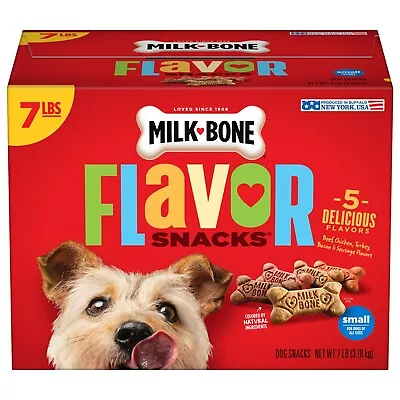 Milk-Bone Flavor Snacks Small Dog Biscuits Flavored Crunchy Dog Treats 7 Lb. • $21.63