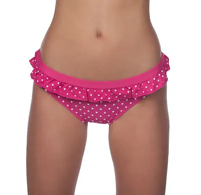 Panache Betty Polka Dot Low Rise Frill Bikini Swimsuit Swim Bottom MRSP $30 • $11.99