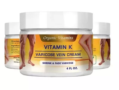 Vitamin K Cream 4 Oz Premium Formula For Bruises Spider Veins Organic Vegan      • $39.72