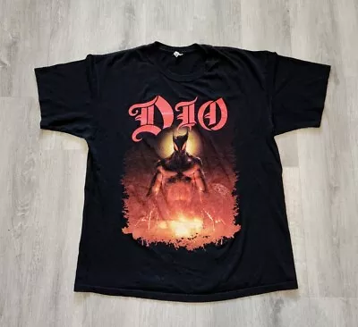 Vintage DIO Last In Line Shirt Size XL Band Concert Double Sided Tee Y2k Metal • $130