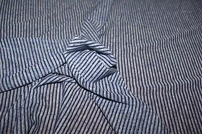 2.5m X 1.65cm Lots - GREY MARLE & BLUE Rib Knit Fabric With Give • $10