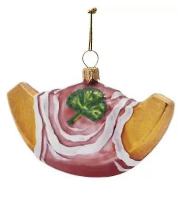 Prosciutto Melon Glass Ornament Italy Italian Appetizer Bacon Meat Fruit Food • $45