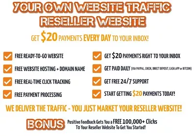 Website Webpage Traffic Business - Make Money $20 Commissions • $11.95