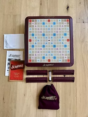 Scrabble Deluxe Turntable Edition Vintage 2001 Complete All Pieces • $45