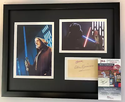 Alec Guinness Star Wars Obi-wan Signed Double Matted Framed Display #3 Jsa Coa • $849.99