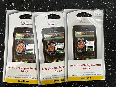 3x Verizon Samsung Fascinate Galaxy S Anti-Glare Screen Protectors 3-Pack Clear • $5.95