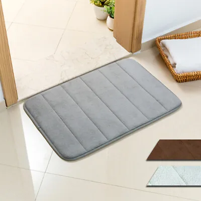 Absorbent Memory Foam Bathroom Rug Ultra Soft Shower Non-Slip Bath Toilet Mat  • $6.64