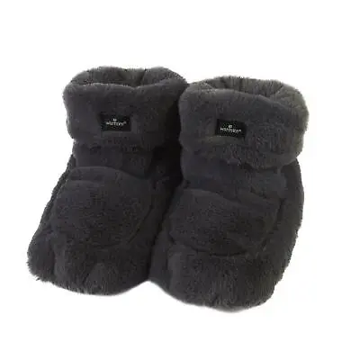 Warmies Luxury Lavender Scented Faux Fur Microwaveable Slipper Boots - Steel • £27.99