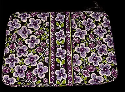 Vera Bradley Plum Petals Work Office Zip Laptop Case Retired Pattern Floral Euc • $17.99