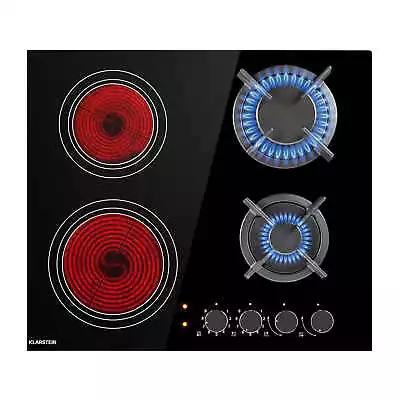 £194.16 • Buy Gas Hob Cooker Induction Top 4 Burners Glass Ceramic Natural Gas 9 Power 6.4 KW