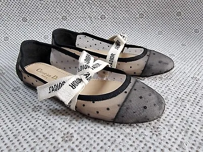 Christian Dior Miss J'adior Cloth Ballet Flats Size 39 • $259