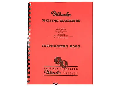 Milwaukee Table Of Leads For 1H 2HL & 2H Milling Machines Kearney *827 • $20