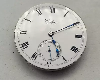 Antique Waltham U.s.a. Pocket Watch Movement Spare Only 34 Mm. /p031 • £39