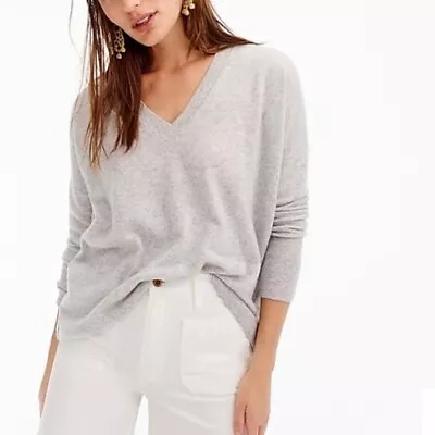 NWT J.CREW Supersoft Yarn V-neck Sweater In Heather Gray Size M H3911 • $49.99